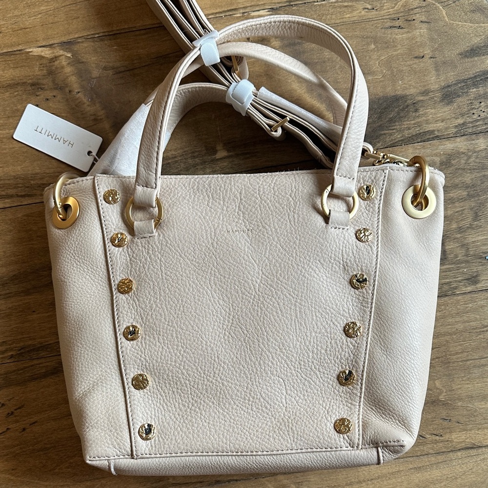 Hammitt Tan Leather Tote with Gold Accents